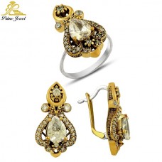 Gümüş Otantik Taşlı Set